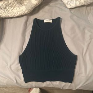 Aritzia Babaton Stefano Sculpt Knit Tank in Herbage Green (S)